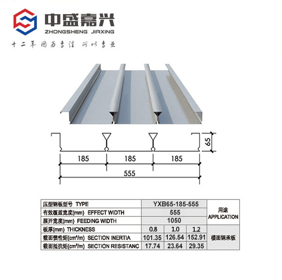 YXB65-185-555閉口樓承板 YXB65-185-555閉口樓承板
